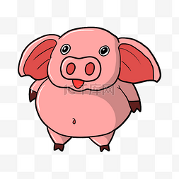 猪肉卡通图片_卡通粉色可爱小猪