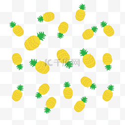 夏季水果海报图片_清新手绘菠萝背景