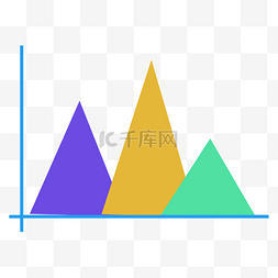 商务矢量数据分析折线面积图