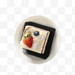 盘子里糕点图片_盘子里的草莓水果蛋糕