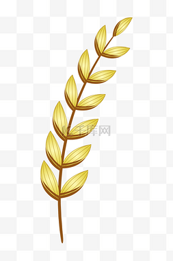 金色麦穗边框元素图片_矢量免抠png金色麦穗