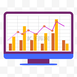 商务科技电脑数据信息图表装饰