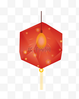 红色古风中国结图片_矢量手绘红色灯笼