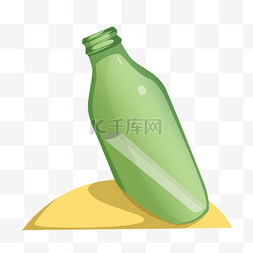 精美的梦幻绿色漂流瓶
