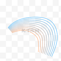 渐变柔和波浪线图片_渐变弧度线条