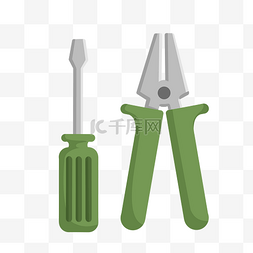 绿色钳子螺丝刀