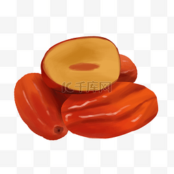红枣子可爱清新插画手绘元素