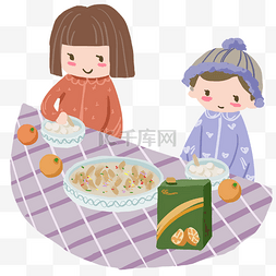 小年快乐2019图片_元宵节和妈妈一起吃汤圆
