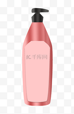 手绘粉色瓶子插画