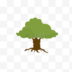 互联网动画图片_绿色树木装饰图案