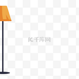 新中式台灯客厅图片_橙色的台灯免抠图