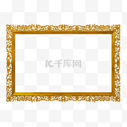 欧式相框装饰图片_装饰边框黄金相框