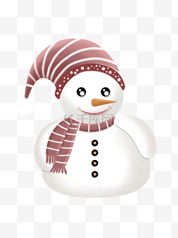 手绘冬季雪人设计可商用元素