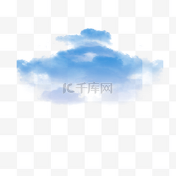 蓝色烟雾素材图片_卡通蓝色的云雾免抠图