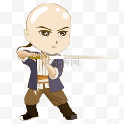 卡通水墨侠客插画企业vip免费下载中国风水墨武侠侠客个人vip和企业