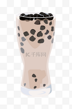 珍珠奶茶插画图片_卡通珍珠奶茶插画