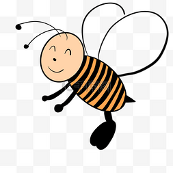 蜜蜂手绘插画图片_可爱的蜜蜂手绘插画