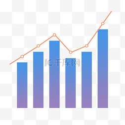 商务简洁金融图片_蓝色简洁扁平商务股票曲线
