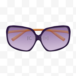 紫色女士眼镜插画
