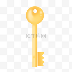 开锁公司logo图片_金色圆头金属钥匙
