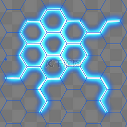 马蜂窝蜂窝图片_光效彩色光环闪亮纹路蓝色光纤蜂