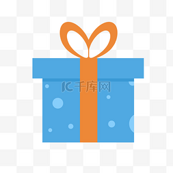 礼物礼物盒丝带图片_可爱的蓝色礼物盒包装