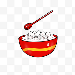 米饭卡通图片图片_彩色手绘圆弧米饭食物元素