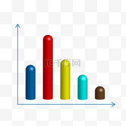 商务数据立体图片_彩色柱形数据