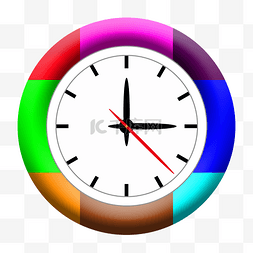 彩色边框创意时钟