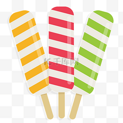 彩色冰棒冰淇淋