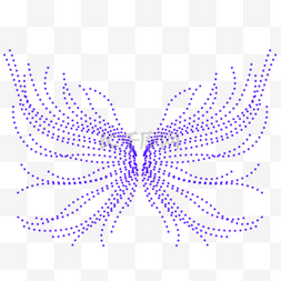 2019年蝴蝶翅膀卡通风格png格式