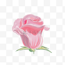 唯美意境图片_粉色鲜花写实花朵绘画