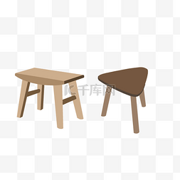 矢量桌子桌子图片_木质凳子