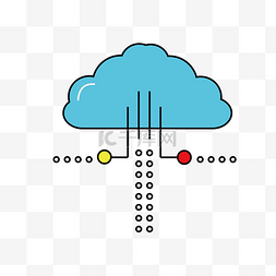 网络云网盘云链接矢量图标免抠图
