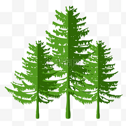 森林装饰背景图片_双色绿色树木森林松柏装饰图案
