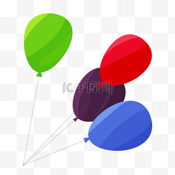 彩色气球图片_彩色气球束矢量元素