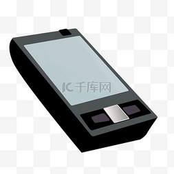 微软图片_电子产品黑色的手机插画