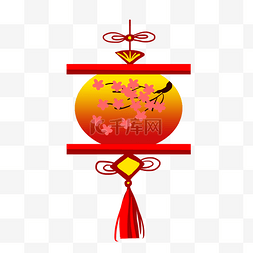 红色喜庆中国风灯笼挂件