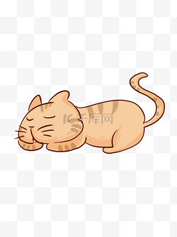 黄小猫图片_睡着的黄狸猫可商用元素