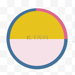 彩色多元创意分割圆