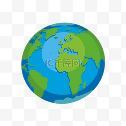 和平书院图片_蓝色系手绘世界环境日保护地球