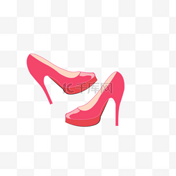 粉色糖果色少女高跟鞋
