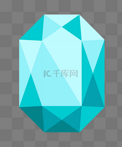 蓝色水晶立体钻石