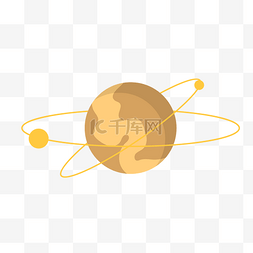 外星人logo图片_手绘宇宙褐色外星星球免扣素材