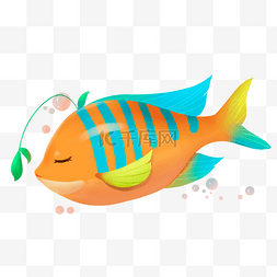 小鱼创意图片_金色可爱小鱼元素