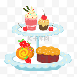 小樱桃蛋糕图片_卡通蛋糕美味甜点