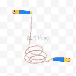 运动健身跳绳插画