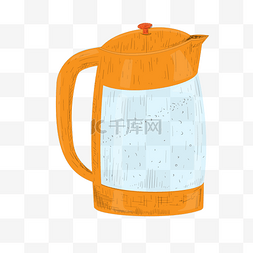 杯子咖啡壶图片_手绘风格咖啡壶矢量插画PNG