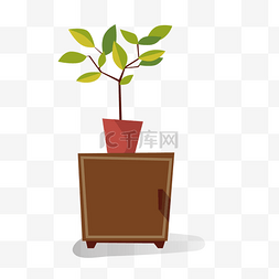 柜子上的盆栽图片_放在文件柜上的植物 