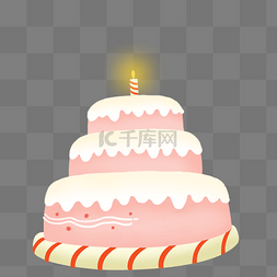 漂亮的生日蛋糕图片_一个漂亮的蛋糕免抠图
